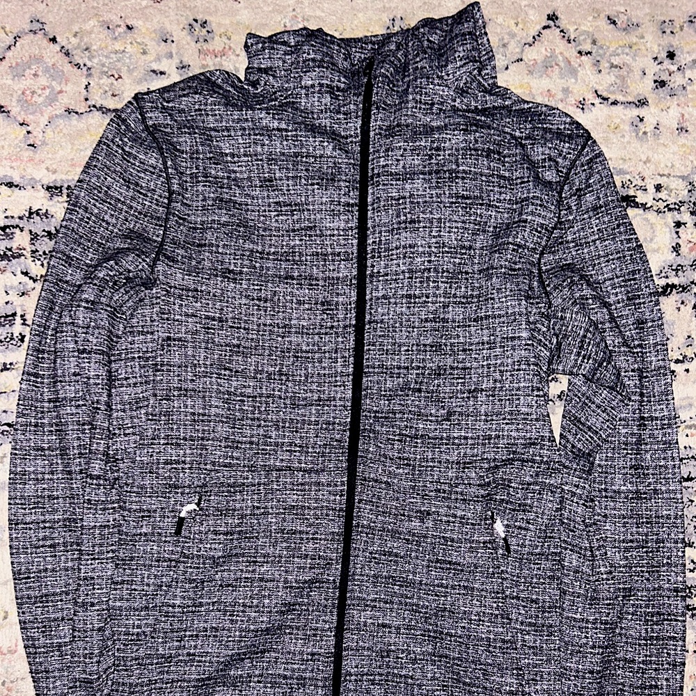 Lululemon Mens Surge Warm Full-Zip Jacket, Black/White, XS